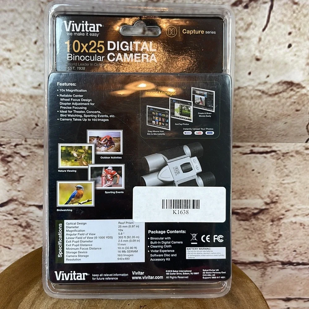 Vivitar 10 x 25 Binocular Digital Camera NWT